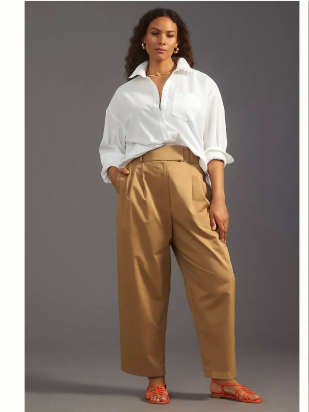 Exquise Barrel Leg Chinos